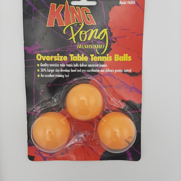 Ping Pong Tournament Racket w/King Pong Oversize Balls - Picture 7 of 8